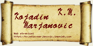 Kojadin Marjanović vizit kartica